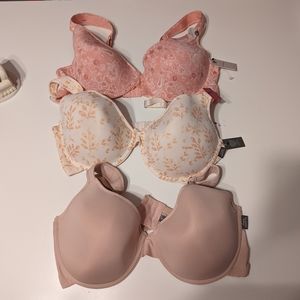 Vince Camuto 2 sets of Bras and one Lucky Brand Bra all size 42D